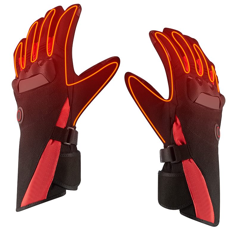 Vattentäta elektriska uppvärmda handskar för motorcykel, uppladdningsbart batteri